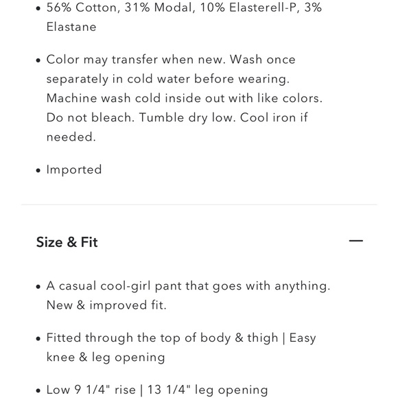 Skinny/Straight Twill Pant in Short Length - Picture 9 of 9